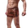 ABAFIP Men's Soft Stretchy Holographic Shiny Metallic Swim Boxer Briefs Trunks Shorts Hot Pants Bikini Swimsuit Stage Clubwear Coffee Medium view 4