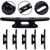 Hestya 8 Pieces Black Boat Cleats 4 Inch Nylon Kayak Dock Cleat Black Rope Cleat for Rope, Kayak, Mooring, Canoe, Tie Down, Maritime Decor view 4