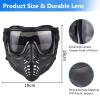 Zlangsports Airsoft Mask Full Face Adjustable Protection Gear, Paintball Mask Halloween Airsoft BB Hunting Mask view 3