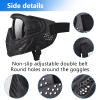 Zlangsports Airsoft Mask Full Face Adjustable Protection Gear, Paintball Mask Halloween Airsoft BB Hunting Mask view 4