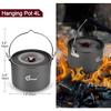 Odoland Bundle  2 Items 22pcs Camping Cookware Mess Kit and Portable LED Camping Lantern with Ceiling Fan view 4