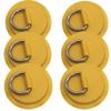 6 Pieces Pad/Patch D Rings for PVC Inflatable Boat Canoe Raft Stainless Steel D-Ring Dinghy Kayak Surfboard Paddle Board (Yellow) view 1