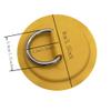 6 Pieces Pad/Patch D Rings for PVC Inflatable Boat Canoe Raft Stainless Steel D-Ring Dinghy Kayak Surfboard Paddle Board (Yellow) view 3