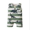 2PCS Newborn Baby Boy Jumpsuit Dinosaur Cartoon Print Romper Infant Summer Clothing 0-18M (Green, 6-12 Months) view 1