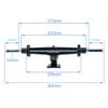 FLIPSKY 15.2 Inches Double Kingping Trucks for DIY Electric Skateboard | Esk8 (15.2" Truck with Motor Mount) view 3
