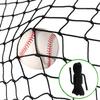 Wiseek 10'x10' Baseball Softball Backstop Nets, Heavy Duty Sports Netting Barrier Net #18 Nylon Baseball Netting Black Net view 1