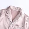 MYGBCPJS 2Pcs Boys Girls Satin Pajamas Set Long Sleeve Classic Silk Pjs Sleepwear Button-Down Top + Pants Loungewear view 3
