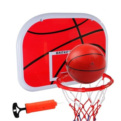 Basketball Rim Children's Mini Basketball Hoop Set, Basketball Hoop with Tennis Ball and Air Pump, No Need to Perforate Installation (Size : 46cm)
