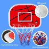 Basketball Rim Indoor Children's Basketball Hoop Set, Wall-Mounted Backboard with Tennis Ball and Air Pump, Screwless Installation (Size : 46cm) view 2