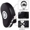 2pcs Boxing Curved Focus Punching Mitts- PU Leather Punching Kicking Palm Pads Taekwondo Training Boxing Target Pad Karate Muay Thai Training Gloves with Adjustable Strap (Black) view 2