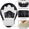 2pcs Boxing Curved Focus Punching Mitts- PU Leather Punching Kicking Palm Pads Taekwondo Training Boxing Target Pad Karate Muay Thai Training Gloves with Adjustable Strap (Black) view 3