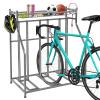 HomVent Bike Stand Rack with Storage, Bike Floor Parking Stand Rack, Free Standing Bike Rack Great for Parking Road, Mountain, Hybrid or Kids Bike (3 Bike) view 1