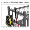HomVent Bike Stand Rack with Storage, Bike Floor Parking Stand Rack, Free Standing Bike Rack Great for Parking Road, Mountain, Hybrid or Kids Bike (3 Bike) view 4