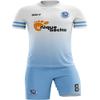 ORKY Personalize Soccer Jersey with Short, Men Kids Customize Name Number Uniform for School Team, Unique Stripe Design(White,4XL) view 1