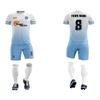 ORKY Personalize Soccer Jersey with Short, Men Kids Customize Name Number Uniform for School Team, Unique Stripe Design(White,4XL) view 2
