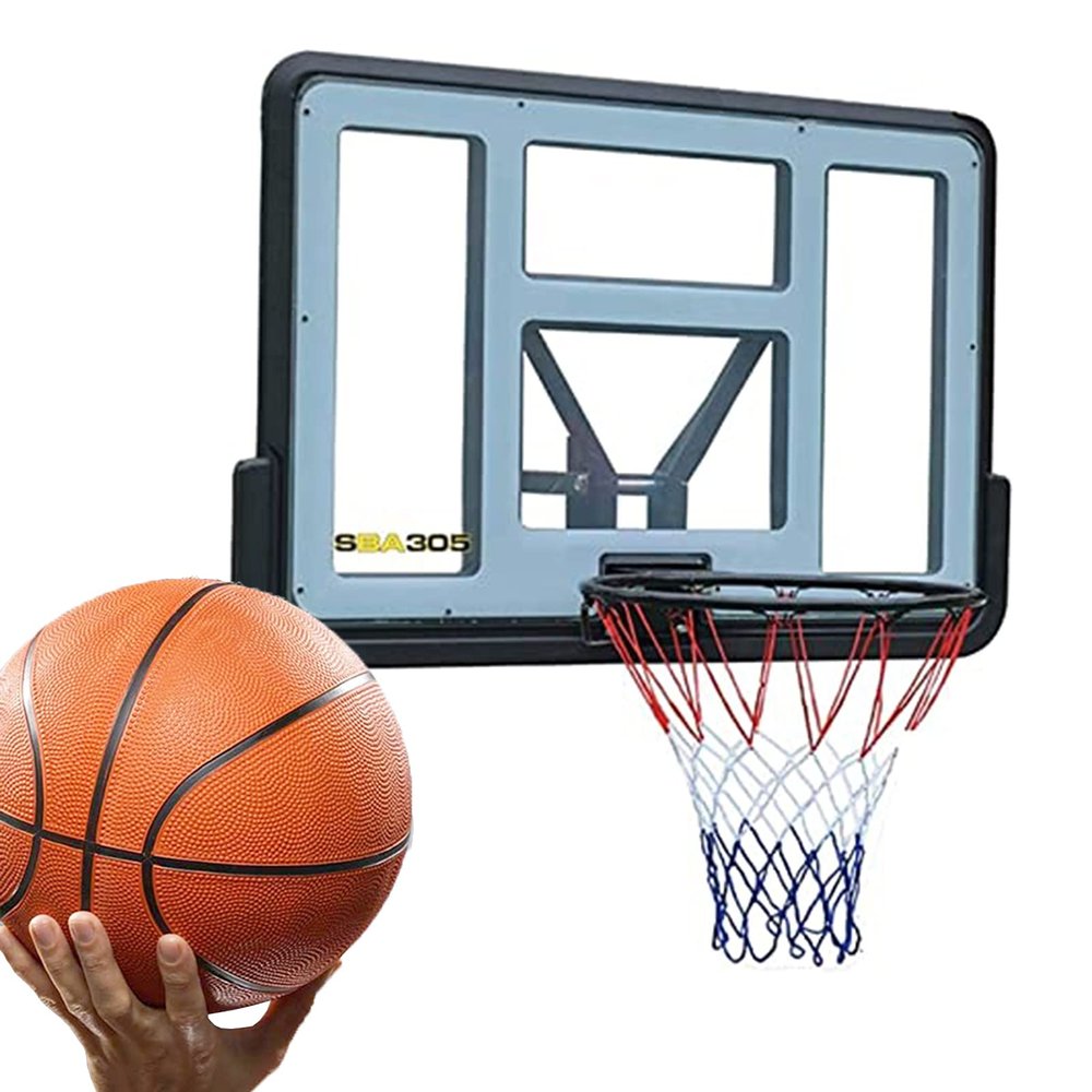 Portable Wall-Mounted Basketball Hoop, Indoor and Outdoor Sports Training Backboard Basketball Stand, 110X75CM