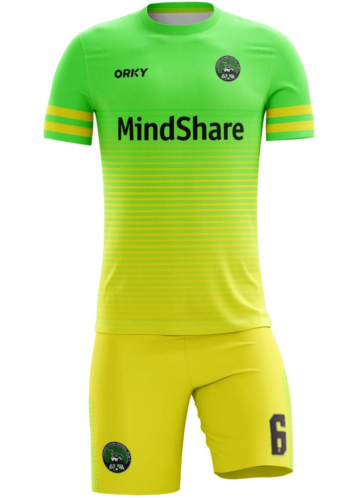 ORKY Personalize Soccer Jersey with Short, Men Kids Customize Name Number Uniform for School Team, Unique Stripe Design(Green,100cm)