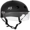 S1 Lifer Visor Helmet Gen 2 for Skateboarding, BMX, and Roller Skating - EPS Fusion Foam, CPSC & ASTM Certified - Black Matte w/Clear Visor Medium (21.5") view 1