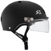 S1 Lifer Visor Helmet Gen 2 for Skateboarding, BMX, and Roller Skating - EPS Fusion Foam, CPSC & ASTM Certified - Black Matte w/Clear Visor Medium (21.5") view 2