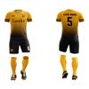 ORKY Personalize Soccer Jersey with Short, Men Kids Customize Name Number Uniform for School Team, Unique Stripe Design(Yellow,110cm) view 2