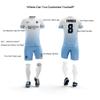 ORKY Personalize Soccer Jersey with Short, Men Kids Customize Name Number Uniform for School Team, Unique Stripe Design(Purple,4XL) view 4