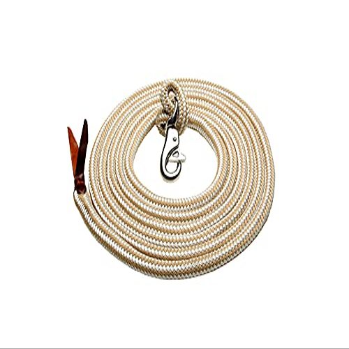 Downunder Horsemanship Lead Rope (Tan and White)