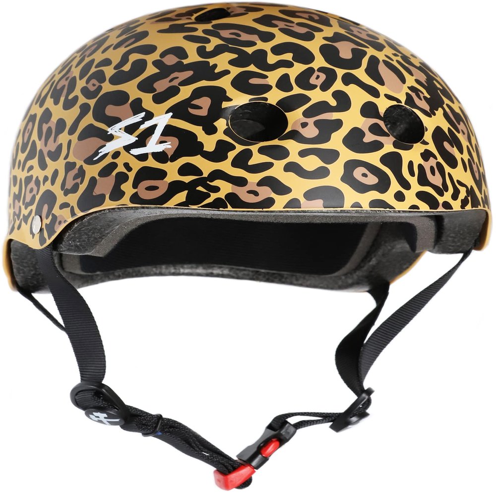 S-ONE Mini Lifer Helmet - Multiple Impact - CPSC Certified (Tan Matte Leopard Print, Size Small)