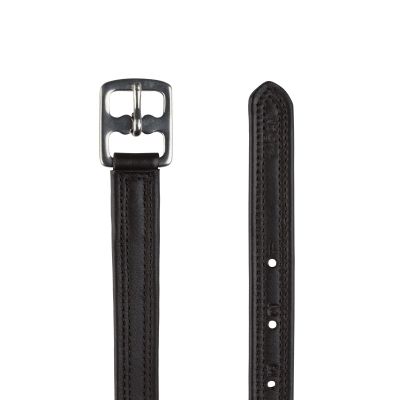 HORZE Double Stitched Adjustable Stirrup Leathers with Nylon (Pair) - Dark Brown - 50 in