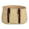 Teng Tian Nantucket Style Bicycle Basket Cane-on-Cane Weave,Bike Basket Front for Women's and Mens Cruiser, Handmade Bicycle Basket for Bikes mounts to Front Handlebars of Beach Cruisers view 3