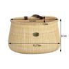 Teng Tian Nantucket Style Bicycle Basket Cane-on-Cane Weave,Bike Basket Front for Women's and Mens Cruiser, Handmade Bicycle Basket for Bikes mounts to Front Handlebars of Beach Cruisers view 4