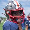 Battle Sports Binky Oxygen Football Mouthguard - Detachable Strap, Maximum Breathability, Works with Braces & No Boiling Required - Chrome Red, White, Blue view 4