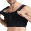 Fhspw Mens Compression Corset Vest Workout Fajas para Hombres Back Support Gynecomastia Shapewear, Black view 1