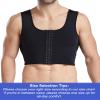 Fhspw Mens Compression Corset Vest Workout Fajas para Hombres Back Support Gynecomastia Shapewear, Black view 3