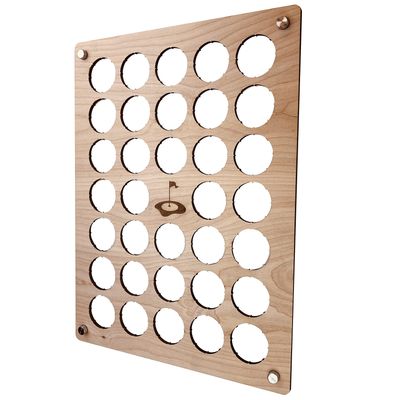 Torched Golf Ball Display Holder Collectors Case Holds 39 Golf Balls Wall Mount Decor