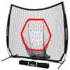 GoSports 7 ft x 7 ft Baseball & Softball Practice Hitting & Pitching Net with Bow Type Frame, Carry Bag and Strike Zone, Great for All Skill Levels view 1