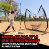 GoSports 7 ft x 7 ft Baseball & Softball Practice Hitting & Pitching Net with Bow Type Frame, Carry Bag and Strike Zone, Great for All Skill Levels view 2