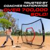 GoSports 7 ft x 7 ft Baseball & Softball Practice Hitting & Pitching Net with Bow Type Frame, Carry Bag and Strike Zone, Great for All Skill Levels view 4