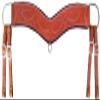 Showman Barbwire Tooled Tripping Collar Measures 4 inch Wide. view 1