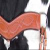 Showman Barbwire Tooled Tripping Collar Measures 4 inch Wide. view 2