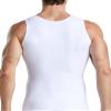 Fhspw Slimming Compression Shirt Men Sleeveless Tummy Control Gynecomastia Vest Workout Tank Top Body Shaper Undershirt White view 2