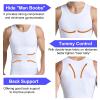 Fhspw Slimming Compression Shirt Men Sleeveless Tummy Control Gynecomastia Vest Workout Tank Top Body Shaper Undershirt White view 3