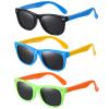 DYLB Kids Polarized Sunglasses for girls boys 3 Pack, Flexible TPEE Rubber Frame for Children Age 3-8. view 1