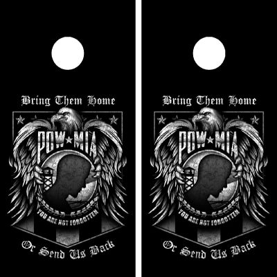 C62 POW MIA Cornhole Board WRAP Wraps Laminated Board Boards Decal Set Decals Vinyl Sticker Stickers Bean Bag Game Vinyl Graphic Tint Image