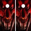 C16 Evil Clown Cornhole Board WRAP Wraps Laminated Board Boards Decal Set Decals Vinyl Sticker Stickers Bean Bag Game Vinyl Graphic Tint Image view 1