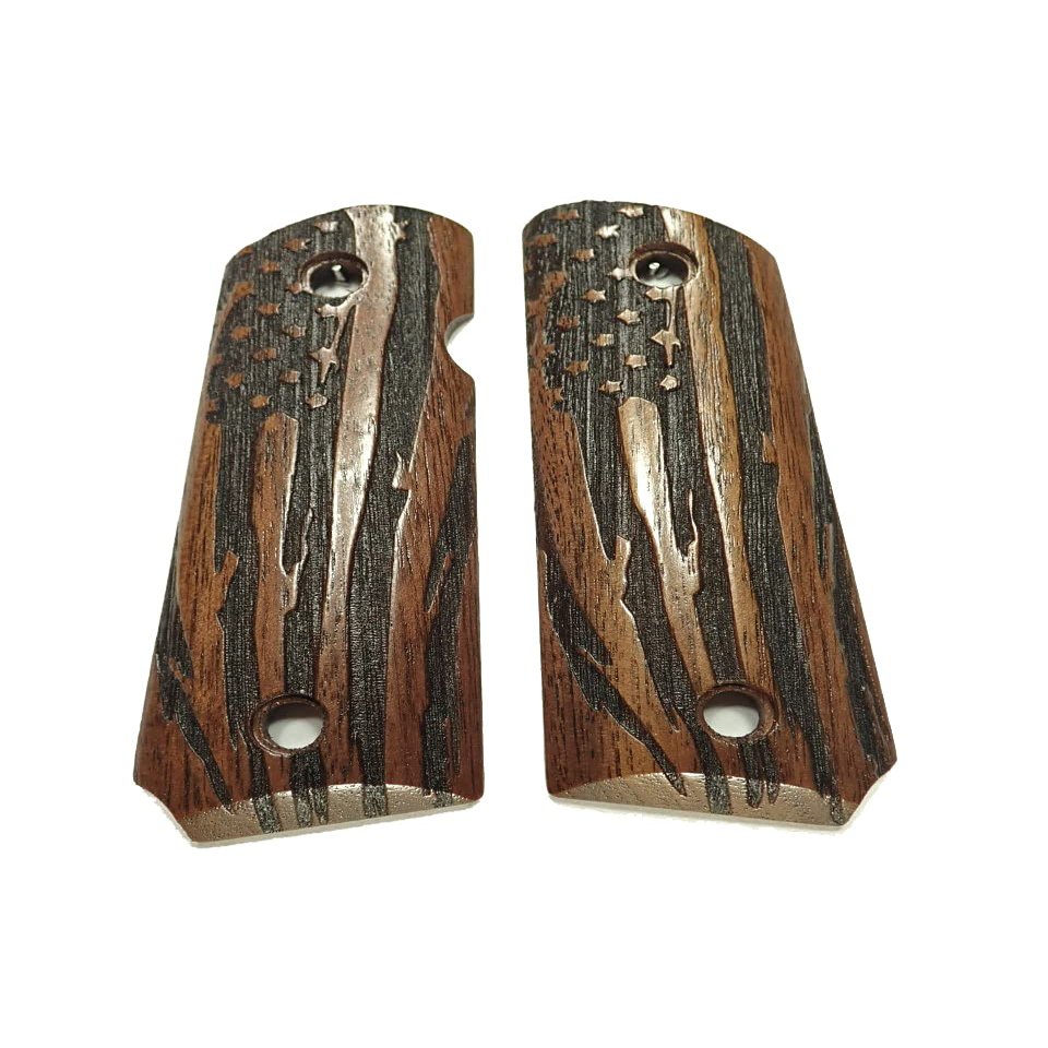 American Flag Walnut Compact 1911 Grips