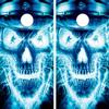 GRAPHIX EXPRESS C27 Flaming Skull Cornhole Board WRAP Wraps Laminated Board Boards Decal Set Decals Vinyl Sticker Stickers Bean Bag Game Vinyl Graphic Tint Image view 1