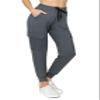 ALWAYS Cargo Jogger Pants for Women, High Waisted Sweatpants with Pockets, Super Soft Casual Lounge Pants for Athletic Yoga & Gym, Cotton Drawstring Trousers, Charcoal 2 XL view 1