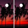 GRAPHIX EXPRESS C164 Palm Trees Beach Cornhole Board WRAP Wraps Laminated Board Boards Decal Set Decals Vinyl Sticker Stickers Bean Bag Game Vinyl Graphic Tint Image view 1