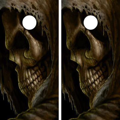C17 Grim Reaper Cornhole Board WRAP Wraps Laminated Board Boards Decal Set Decals Vinyl Sticker Stickers Bean Bag Game Vinyl Graphic Tint Image