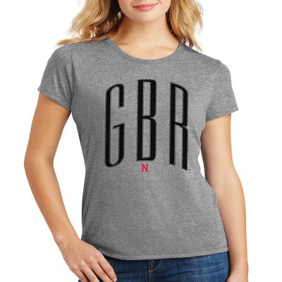CornBorn Nebraska Tshirt - Women's Premium Tri-Blend Black GBR - Grey Frost - XL